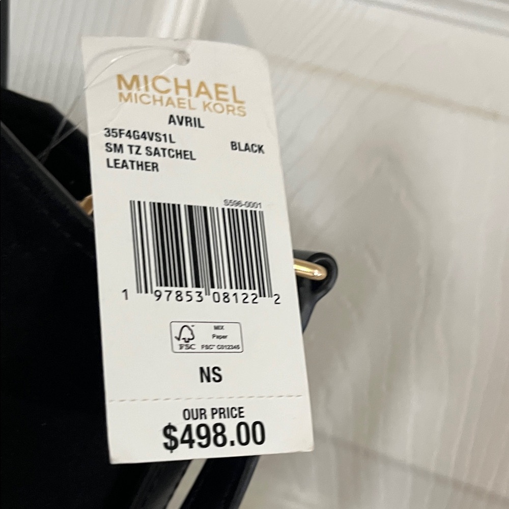Michael Kors Black Satchel with Gold Accents - Picture 2 of 8